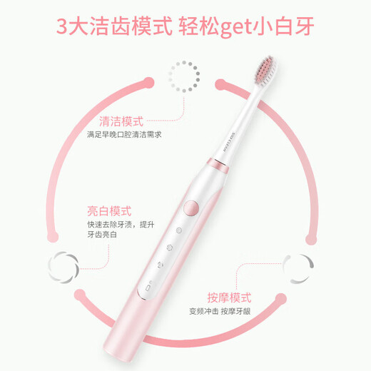 Superman (SID) electric toothbrush student rechargeable smart sonic whitening male and female couple automatic toothbrush set RT710 brush head two cards (four brush heads)