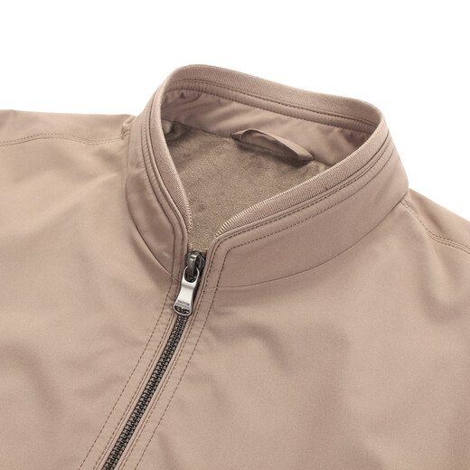 YOUNGOR Executive Jacket Men's Stand Collar Jacket Fashion Business Casual Men's Top Jacket Khaki L 175/96A