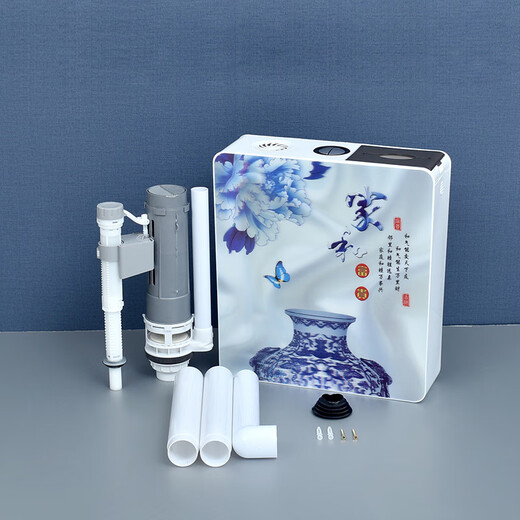 Shantou Lincun 5D thickened silent toilet squat toilet toilet toilet flush tank energy-saving wall-mounted high-pressure high-impact household 5D-Jiahe-9L (thickened version) ten-year warranty standard