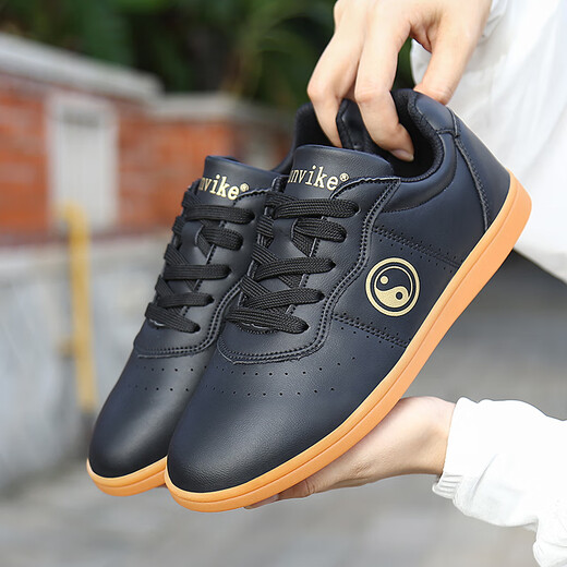 Harroman full leather Tai Chi shoes for women cow tendon sole Tai Chi boxing shoes for men's Kung Fu and Martial Arts shoes for eight-section brocade training shoes for men's training shoes for V9789 black 35