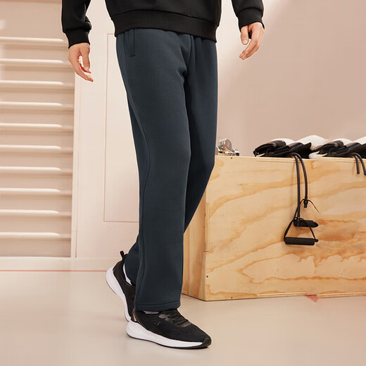 361 Sports pants men's autumn and winter velvet warm casual sweatpants straight running long pants men 652344708D-2
