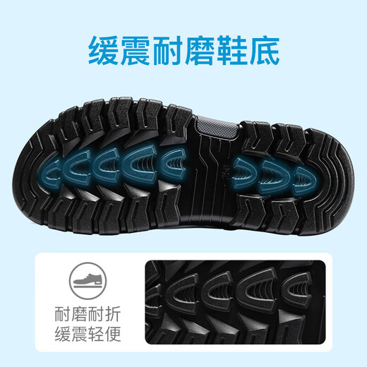 Old man's head (LAORENTOU) beach shoes men's slippers toe layer cowhide lychee pattern shoes two outdoor sandals LT12033 brown 42