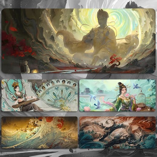 Chuangjingyi wählt Dunhuang Table Mat Dunhuang Style Mausmatte Super großer Computertastatur Office Desktop Matte Maus Matte DA9871 Nr. 1000x500mm_4m