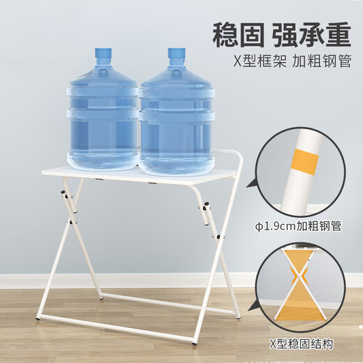 Shufusi foldable desk bedside computer table home student study table adult simple office writing table folding table M size 80x48cm white (no installation required)