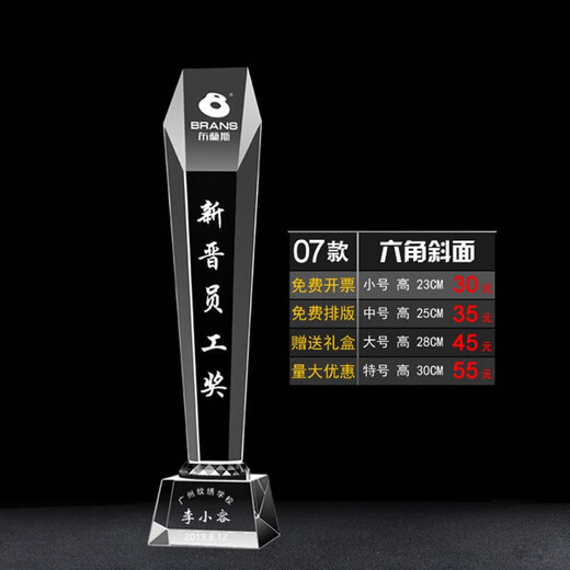 8384水晶奖杯定制奖牌授权牌创意礼品学生公司比赛儿童大拇指篮球足球运动会企业员工颁奖退伍纪念品 03-点赞奖杯 请联系客服下单