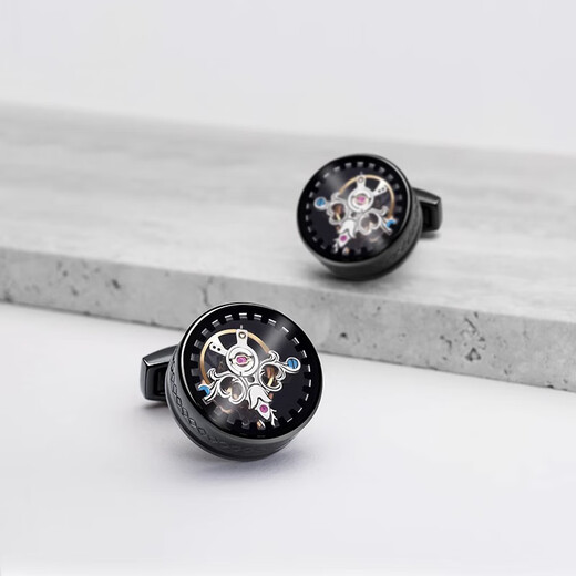 Urban Take Permanent Tourbillon Cufflinks for Men's Gentlemen's Birthday Gift Highlight French Shirt Cuch Cuffs Box Cuffus