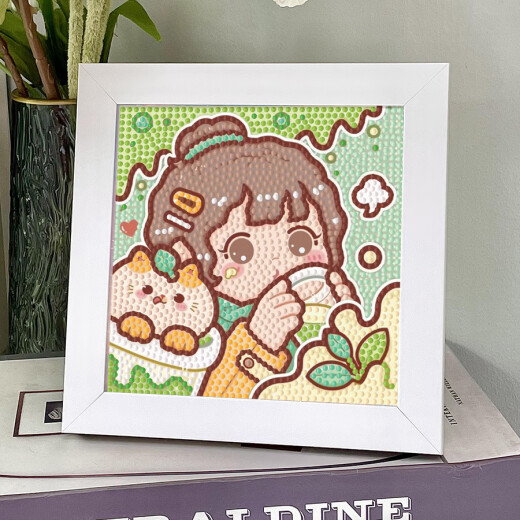何佳功diy手工制作钻石画卡通钻石画满钻贴画送女友闺蜜礼物少女心 6198公主+画布+钻石+工具+相框