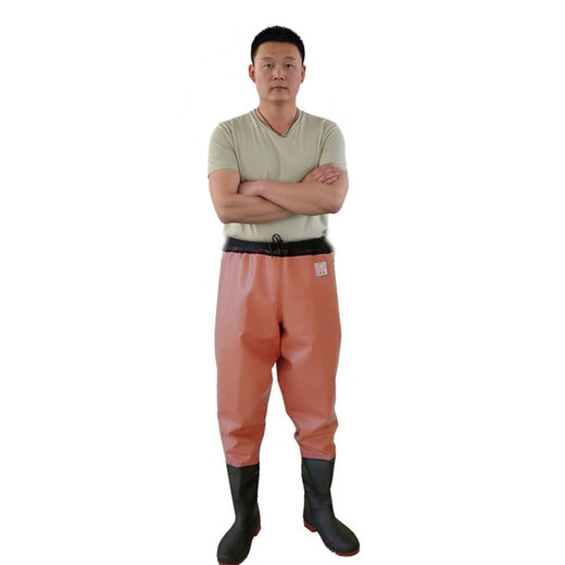 Zailu PVC waders, half-length fish wading pants, thickened camouflage fishing pants, camouflage waist pants 47 47