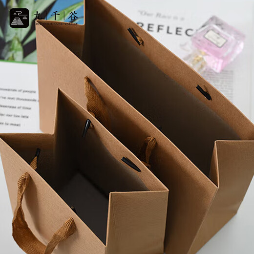 Jiuqiangu gift bag handbag kraft paper bag food packaging bag business gift box paper bag medium size 10 pieces 3032