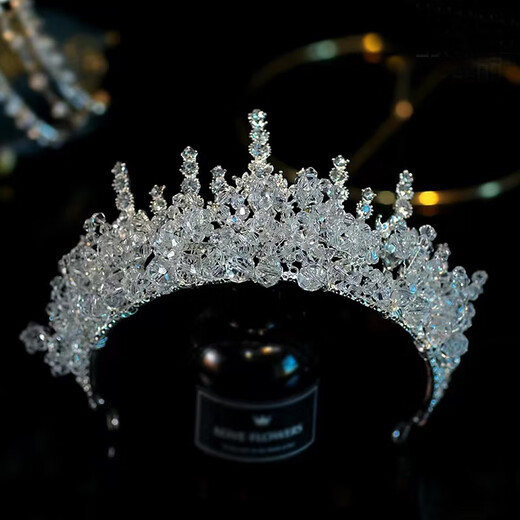 Green Zhe's New Crystal Crown Tiara Braut Haarzubehör Hochzeitskleid Accessoires High-End Crystal Stirnband Hochzeit Schmuck Stirn Anhänger Kron Luxus Version