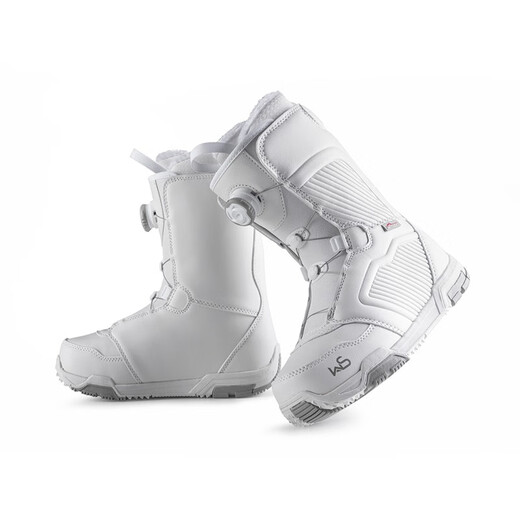 WS snowboardsWS snowboards Snowboard BOA wire-buckle automatic snowshoes White women's veneer shoes Very light 2819 white ski shoes 38