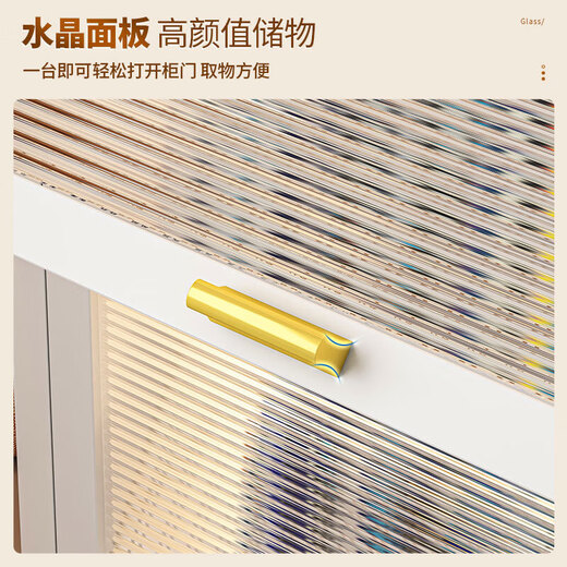 中伟落地客厅置物架储物带门防尘落地靠墙收纳架4层升级加大款60cm