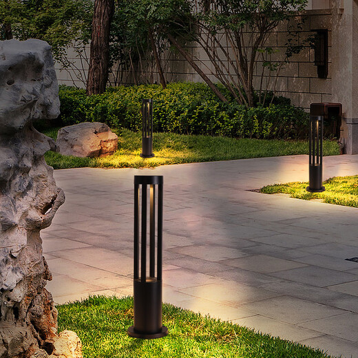 Yilin Rasenlampe Innenhof Stehlampe im Freien wasserdichte Rasenlampe Erdungsstecker elektrische Gemeinschaft 30 cm 60 cm elektrischer Stil 5-Höhe 60 cm Gehäuse aus Aluminiumdruckguss (jetzt