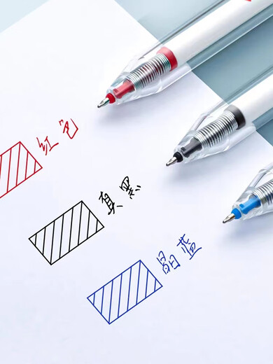 Hobby Brushing Pen St Kopf kleiner weißer Stift Schnelltrockne Grundschule Schüler Pressemove neutraler Stift Schwarz Prüfung Hausaufgaben Press 3 Schwarze Presse, die Pen-Hobby 2691 0,5 mm