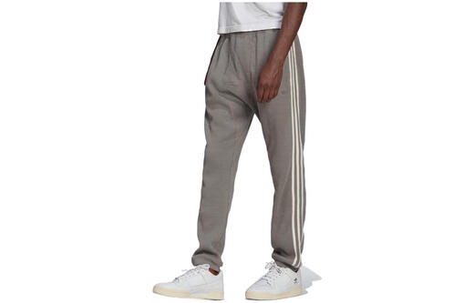 Clover (Adidas) originals striped logo casual retro sports trousers men's heather gray imported from overseas heather gray S