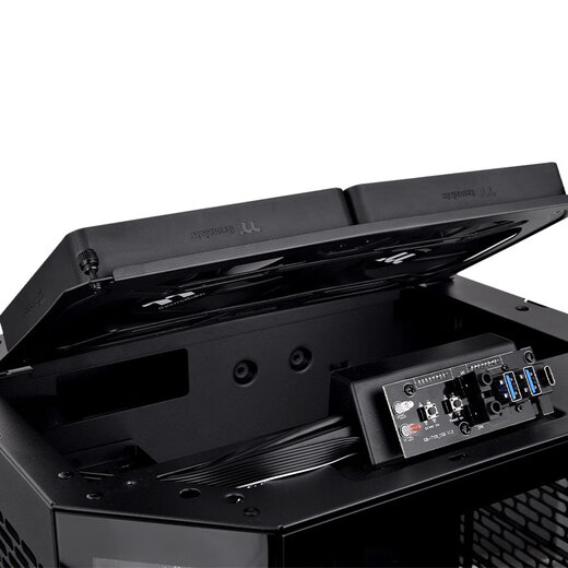 Thermaltake(Tt)The Tower 300 sea view room chassis computer host black (Matx motherboard/support 420 water cooling/4090 graphics card/horizontal lying)