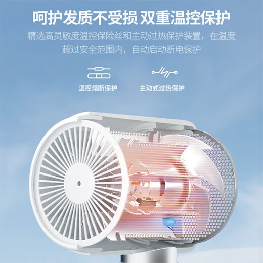 Xiaoshi (showsee) home hotel dormitory hair dryer high power 20 million high concentration negative ions hair care high wind speed drying noise reduction leafless gift portable 1800W high power hair dryer large air volume A10 comes standard with 20 million negative ions