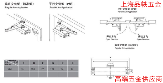 Door Closer 0523 0524 032 061 071 083 1502 072 074 0725 G-1505 concealed 110KG