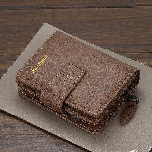 Willet Kangaroo New Men's Short Multi-Card VERTICAL CARDICA CARNE BALLER DE MONEZA BLOCA Multi-función Bolsa de billetera japonesa y coreana Negro