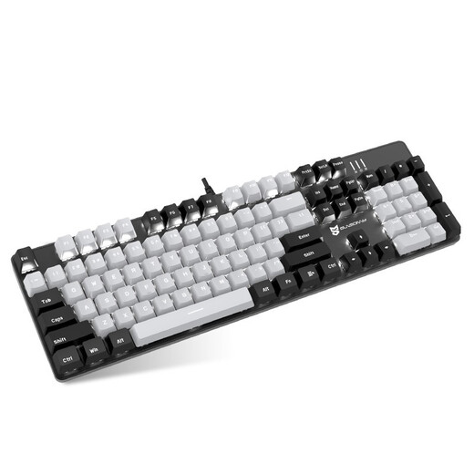 Sunsonny J9PRO hot-swap axis gaming mechanical keyboard 104-key wired suspended backlight full key without impulse chicken keyboard 104-key black gray double-patch white light blue axis