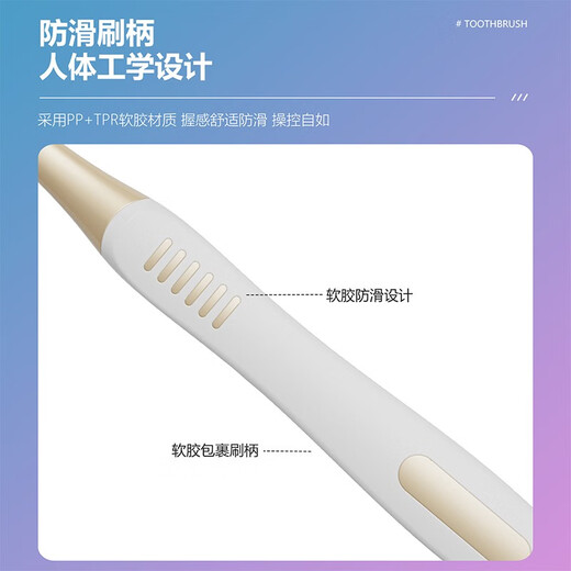 贝诺（BANNER）成人软毛牙刷家用家庭装男女士学生情侣大人护龈牙刷可拆卸独立装 【1盒】软毛牙刷 5支