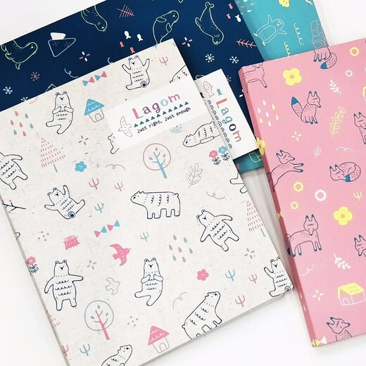 season four season paper 25K double coil notes KTF2501 notepad A5 coil book spiral exercise book KTF2501-02 25K ​​double coil notes-Bear