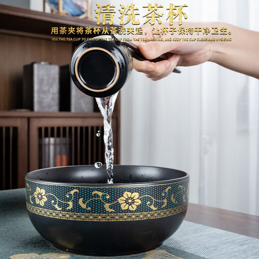 Zhengyang automatic tea set home complete set of kung fu tea cups, tea wash, tea ceremony, six gentlemen combination lazy tea maker, full and half, matte automatic style, six cups