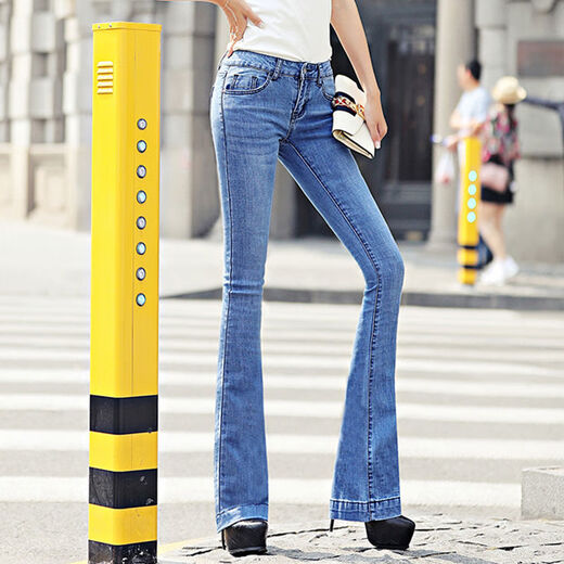 Sunwisess Junior High School-Schüler und Schüler der Highschool-Schüler Jeans Frauen Sommerhosen Frühling und Herbst 2024 Neue koreanische Version mit Mid-Taisted Hellblau gestickelt (11932) 27 Größen (empfohlen 90-100 Jin [Jin Equals Equals Equals]))