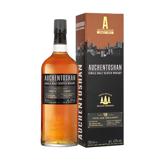 Auchentoshan 18 Jahre Scottish Wine Geschenkbox Single Malz Whisky 700 ml Auchentoshan 18 Jahre