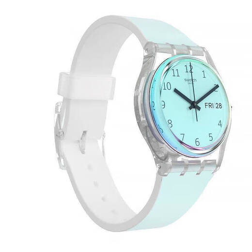 Swatch Swiss Watch Endless Sky Blue New Year's Gift Dual Calendar Middle School and High School Students Fashion Quartz Watch GE713