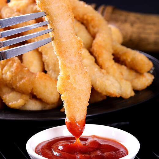 Huadu Food Golden Chicken Fillet 2Jin Jin equals 0.5kg/bag frozen boneless chicken fillet air fryer fried snack food powdered chicken breast