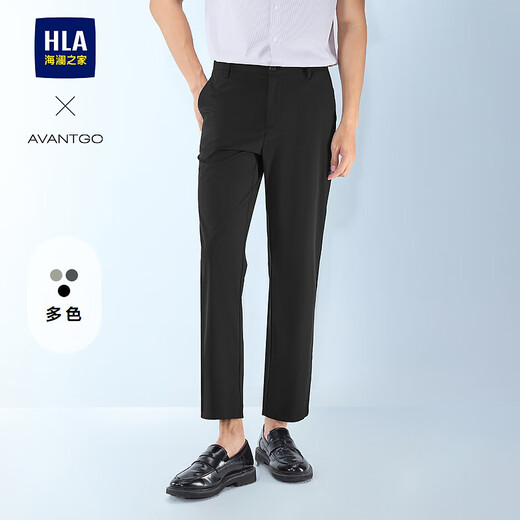 海澜之家（HLA）休闲裤男25春夏轻商务经典系列合体休闲裤子男 黑色1A 36 180/92A 36推荐161~170斤