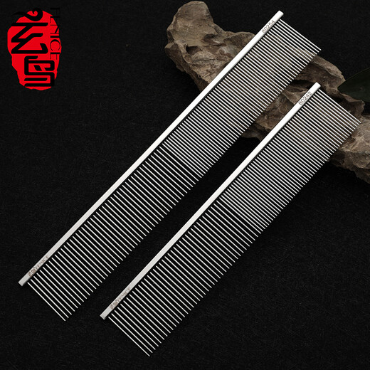 Blackbird cat comb to remove floating hair, cat hair comb, dog comb, row comb, knot-opening comb, puppet comb, long-haired cat comb, pet comb, fine-tooth row comb, size L