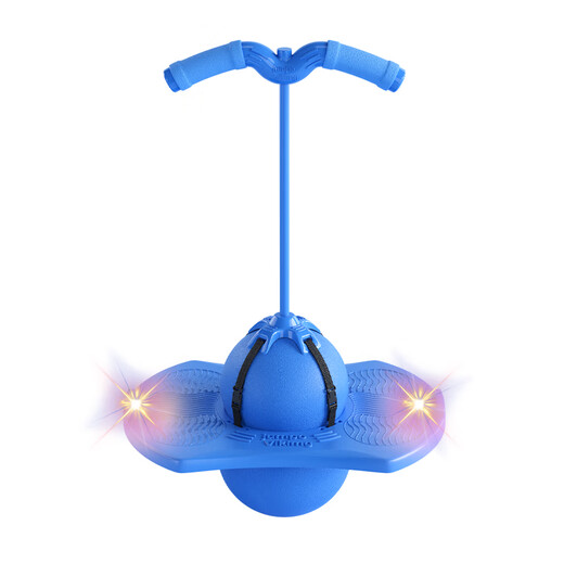 OEING发光跳跳球儿童蹦蹦球成人平衡健身弹力球幼儿园小孩青蛙弹跳玩具 升级手柄可拆卸(发光公主款粉