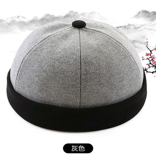 Unterhaltsamer Vermieterhut Männer Frühling und Herbst Melon Skin Hut Herren Vermieterhut Frauen Trendy Marke mittleren Alters und älteren Retro-Hip-Hop-Nobel-Flip-Flip-Feeding Yuppie Hut Wassermelonenhut 13657 Tiefe Messgerät können sich einstellen (56-60 cm)