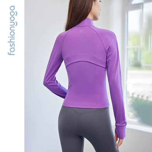 Fansheng Yoga Running Fitness Clothing für Frauen Schlankes, mit langärmeleres, langärmelige, nackte elastische Sportjacke Jacke Strickjacke FC12858 Nude White S