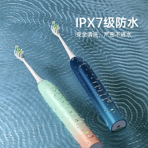 LMN electric toothbrush, adult toothbrush for men and women, classic sonic vibration, cleans, whitens and protects gums, waterproof and noise reduction, super long battery life, holiday gift L1 Sakura Powder, 6 original brush heads
