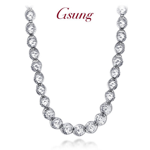 GsunG platinum men's necklace new line wrapped beads PT950 necklace men's large platinum bead chain priced by gram contact before bidding