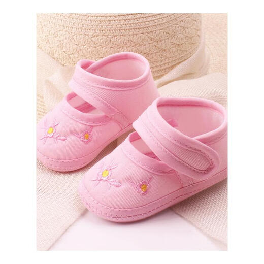 Midur baby soft sole foot protection cover cloth shoes summer and autumn 0-6 months old newborn full-month baby does not lose shoes embroidered toddler shoes red (embroidered shoes) size 11 S (inner length 10.5cm recommended 0-6 months