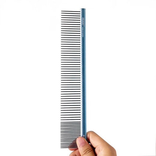 DELIGHT Pet Comb Cat and Dog Comb Ragdoll Cat Knot Comb Teddy Bichon Dog Combing Artifact Pulling Comb DL101-1 Aluminum Handle Comb 25cm-Blue