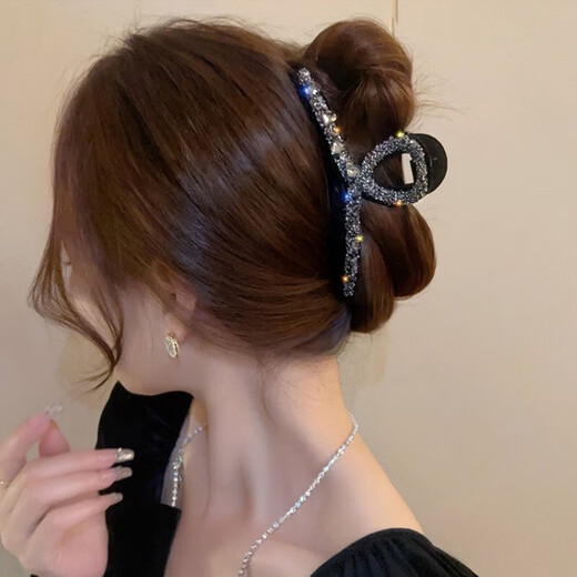 Xiang Wan Hairpin Hairpin Women's Retro Full Diamond Hairpin Elegant Back of Head Shark Clip Grabber Hair Accessory Hairpin Hair Accessory Gift