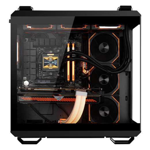 AMD ASUS family bucket Ryzen R9 9950X assembled computer host RTX5080 game live broadcast AI design rendering editing host desktop complete machine diy assembly machine R9 9950X+RX9070XT host丨Configuration four host kit