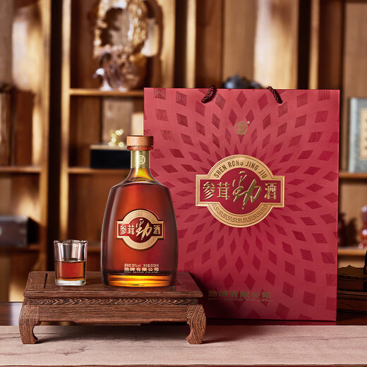 Jin brand 38% ginseng and antler wine gift box, Spring Festival gift box, high-end gift collection, self-drinking, wine holiday gift, 38% 500mL 6 bottles, 6 bottles of ginseng and antler wine in box