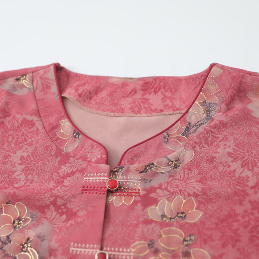 An Zhenxue middle-aged and elderly women's clothing, mother-in-law's clothing, summer short-sleeved shirt, two-piece suit, old lady and grandma's clothing, XYFS655, red 3XL, suggest 115-130Jin [Jin equals 0.5 kg]