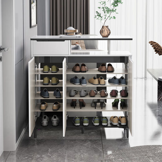 Erster lackierter Steinplatten doppelseitiger Schuhschrank Haushaltstür Wohnzimmer Trennzeichen leichter Luxusstil Einfacher Eingang Eingang Eingang Eingang Eingang Eingang Eingangsregal RD6621 Doppelseitiger Verandaschrank 80 Langpakete Installation Installation