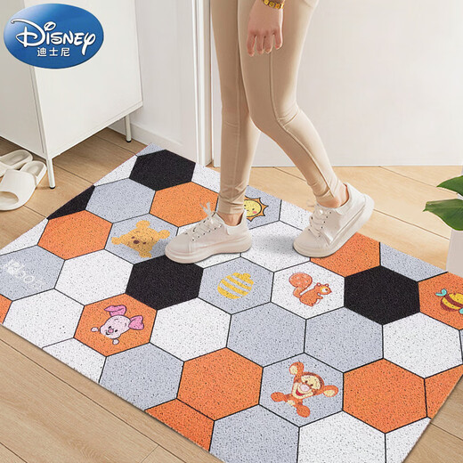 迪士尼（Disney）丝圈入户地垫进门玄关门口脚垫可裁剪长方形 维尼50*80cm