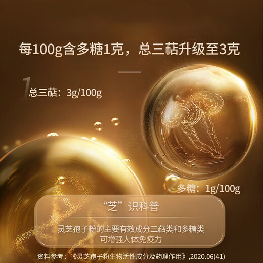 President Beijing Tongrentang Ganoderma lucidum spore powder capsules give gifts to enhance immunity and elders to parents. Three bottles (90 days)