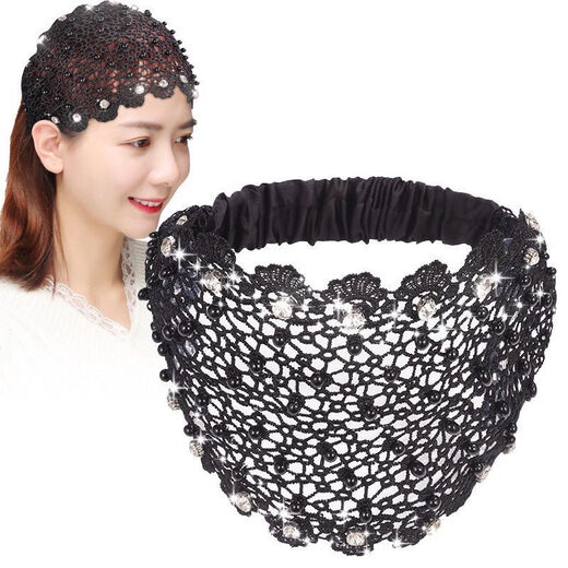 Qumeisi's new plum blossom hollow hairband Douyin Internet celebrity wide-brimmed pressed hair non-slip white hair cover headband women's headwear headband hairband single row diamond-coffee