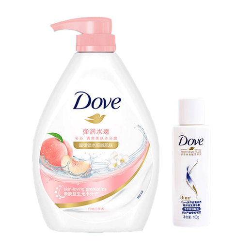 Dove Refreshing, Moisturizing and Beautifying Shower Gel 850g, Gentle Cleansing and Softening + Essence 100g*1