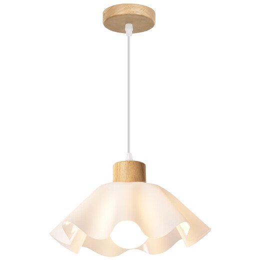 Grand View Garden (DGY) Lámpara de araña Nordic Wood Art Restaurant Light New Wasabi Style Bedside Bandelier Light Zhongshan Light O271 3880-Three-Head Disc Style-27W Spectrum